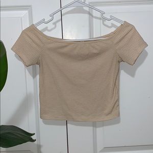 SALE || pacsun ribbed off the shoulder top